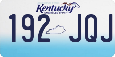 KY license plate 192JQJ
