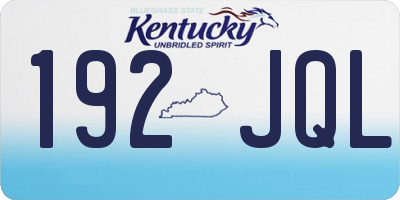KY license plate 192JQL