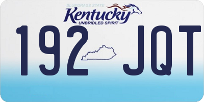KY license plate 192JQT
