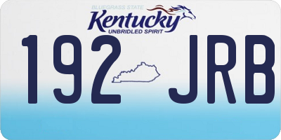 KY license plate 192JRB