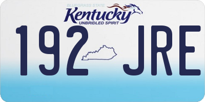 KY license plate 192JRE