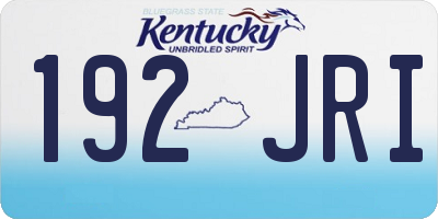 KY license plate 192JRI