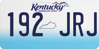 KY license plate 192JRJ