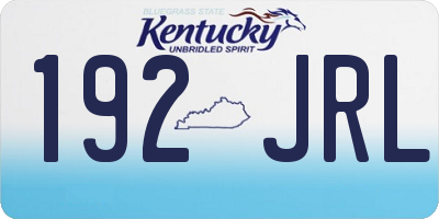 KY license plate 192JRL