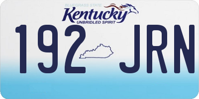 KY license plate 192JRN