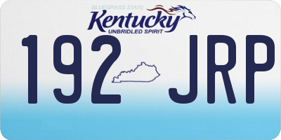 KY license plate 192JRP