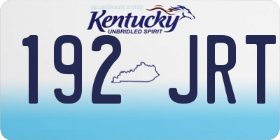 KY license plate 192JRT