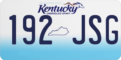 KY license plate 192JSG