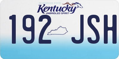 KY license plate 192JSH