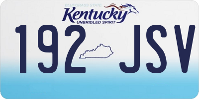 KY license plate 192JSV