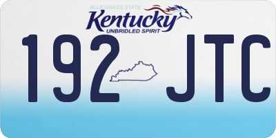 KY license plate 192JTC