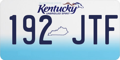 KY license plate 192JTF