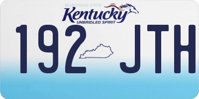 KY license plate 192JTH