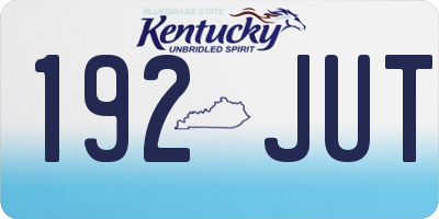 KY license plate 192JUT