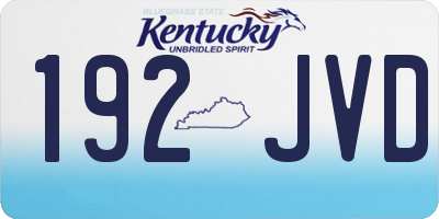 KY license plate 192JVD