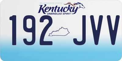 KY license plate 192JVV