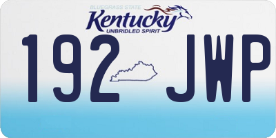 KY license plate 192JWP