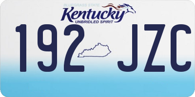 KY license plate 192JZC