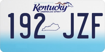 KY license plate 192JZF