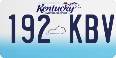 KY license plate 192KBV