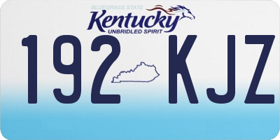 KY license plate 192KJZ