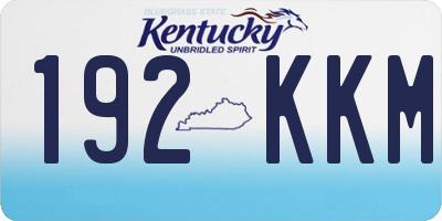 KY license plate 192KKM