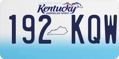 KY license plate 192KQW