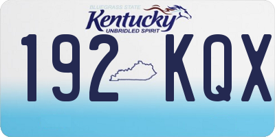 KY license plate 192KQX