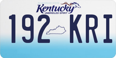 KY license plate 192KRI