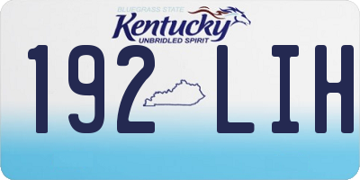 KY license plate 192LIH