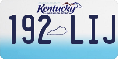 KY license plate 192LIJ