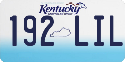 KY license plate 192LIL
