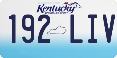 KY license plate 192LIV