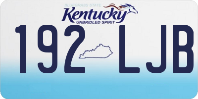 KY license plate 192LJB