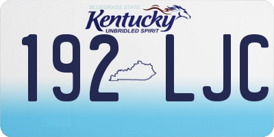 KY license plate 192LJC