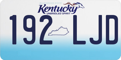 KY license plate 192LJD