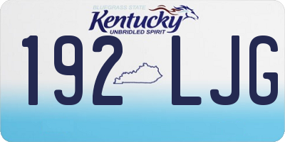 KY license plate 192LJG