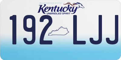 KY license plate 192LJJ