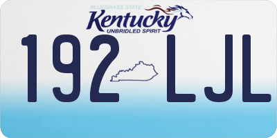 KY license plate 192LJL