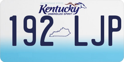 KY license plate 192LJP