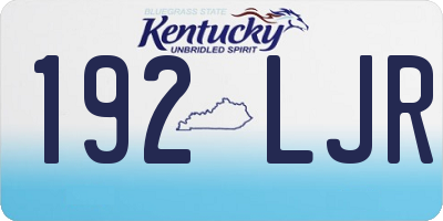 KY license plate 192LJR