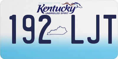 KY license plate 192LJT
