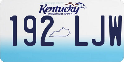 KY license plate 192LJW