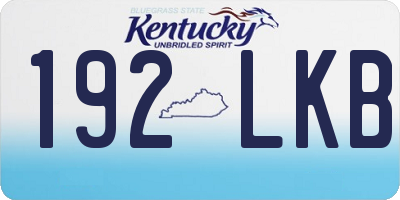 KY license plate 192LKB