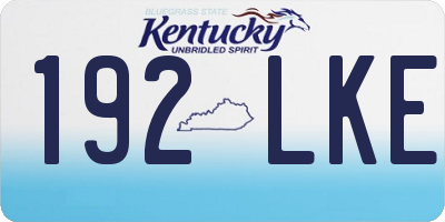 KY license plate 192LKE