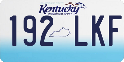 KY license plate 192LKF
