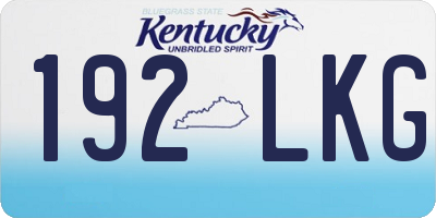 KY license plate 192LKG