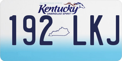 KY license plate 192LKJ