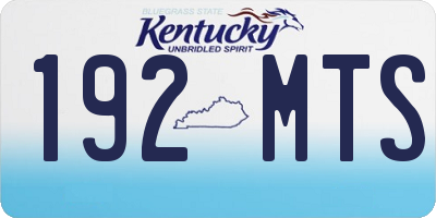 KY license plate 192MTS
