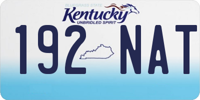 KY license plate 192NAT